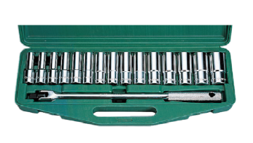 Picture of Hans 1/2" DR. 16 Pcs. Deep Socket Wrench Sets
