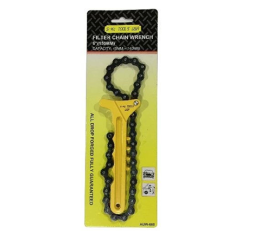 Picture of S-Ks Tools USA AUW-660 Chain Type Oil Filter Wrench (Black/Yellow)