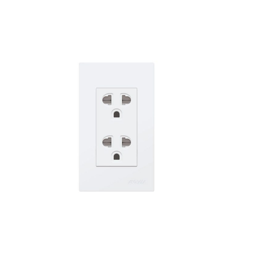 Picture of Royu Duplex Universal Outlet with Ground (with shutter) WD912