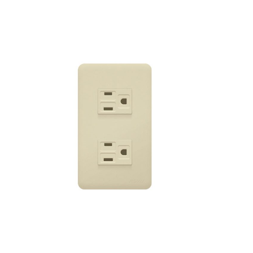 Picture of Royu Duplex Flat Pin Outlet with Ground WH922