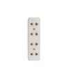 4 Gang Universal Outlet (White)