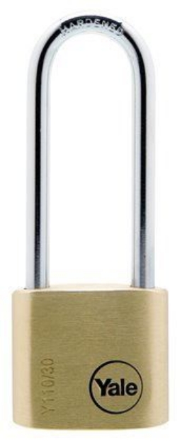 Picture of Yale Classic Series Outdoor Solid Brass Long Shackle Padlock 30mm with Multi-pack - Y110/30/150/1