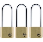 Picture of Yale Classic Series Outdoor Solid Brass Long Shackle Padlock 40mm with Multi-pack - Y110/40/163/3