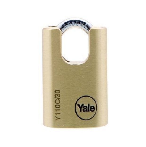 Picture of Yale Classic Series Outdoor Solid Brass Closed Shackle Padlock 30mm - Y110C/30/115/1
