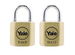 Picture of Yale Classic Series Outdoor Solid Brass Padlock 20mm with Multi-pack Y110/20/111/2