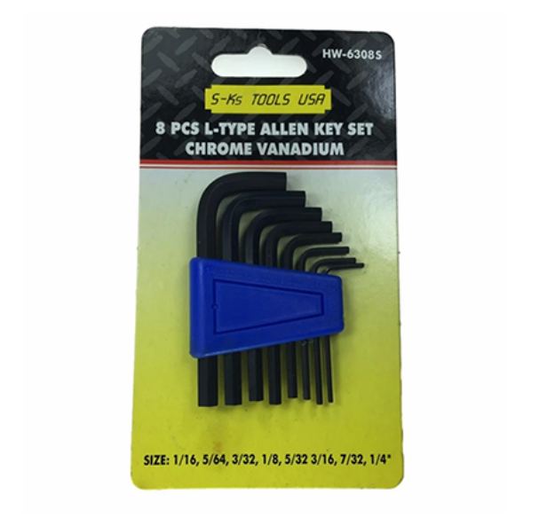 Picture of S-Ks Tools USA HW-6308A Short Arm Allen Wrench Set (Black)