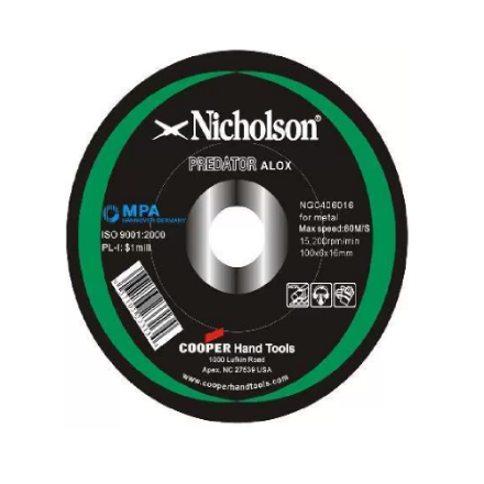 Picture of Nicholson 4" Cutting Disc, for stainless steel, super thin