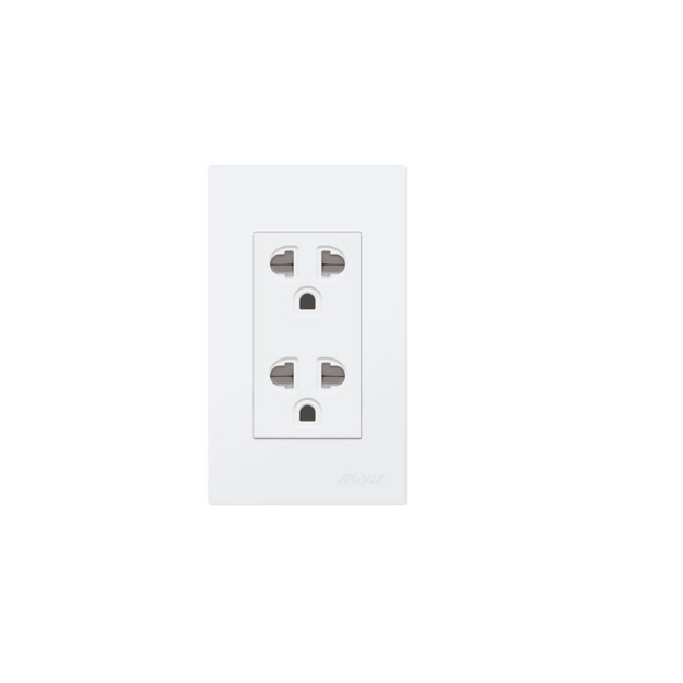Picture of Royu Duplex Universal Outlet with Ground (with shutter) WD912