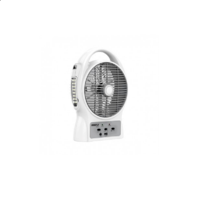 8” Oscillating 3-Speed Fan with USB Mobile Phone Charger & 24 LED Desk Lamp