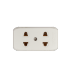 2 Gang Universal Outlet (White)
