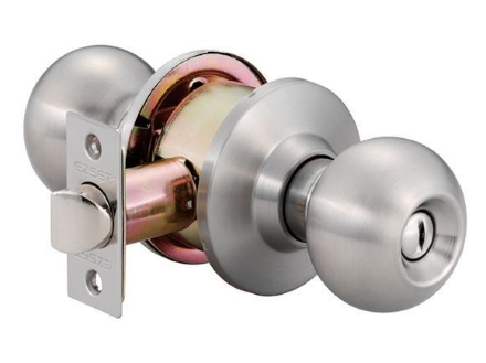 Picture of Ezset Bala Gr.2 Satin Stainless Steel Cylindrical Privacy Knobset EZ102CBAUS32D