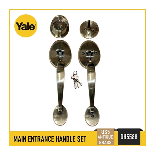 Picture of Yale DH5588 US5, DH5588 US15, Single Cylinder Tubular Double Handle Set, DH5588_US5