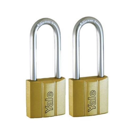 Picture of Yale V140.40 LS60 KA2, Long Shackle Brass Padlocks 140 Series Key Alike 2, V14040LS60