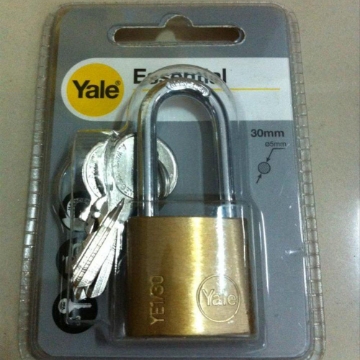 Picture of Yale YE1/30/132/1, Long Shackle Brass Padlock, YE1301321