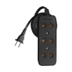 3 Gang Universal Outlet (Black)	