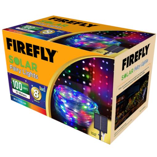 Firefly Bright Solar Fairy Lights 100LED 10 meters