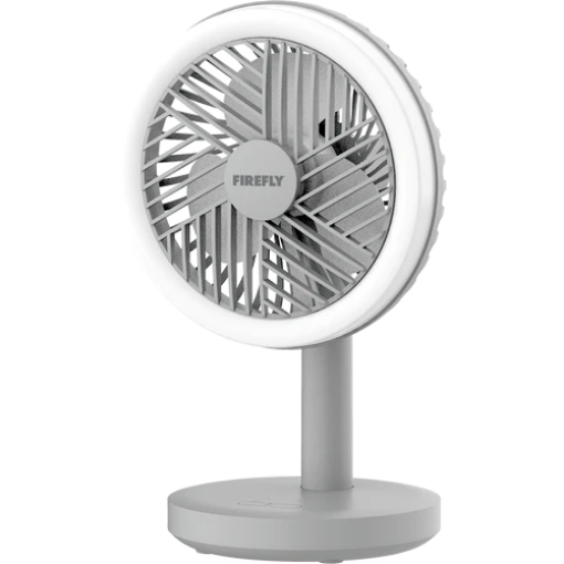 Rechargeable Mini Fan with Ring Light