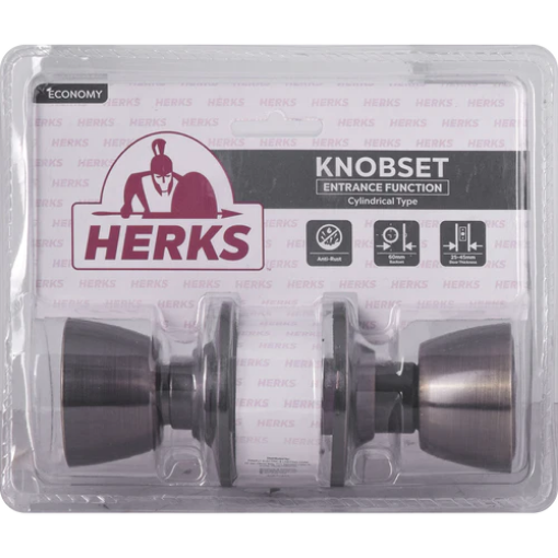 HERKS 588 Cylindrical Knobset Entrance Function - Flat Design