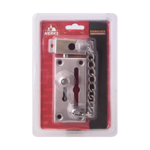 HERKS Double Lock - Door Chain & Bolt