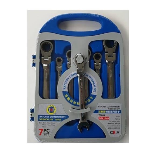 Picture of C-MART 7 Pcs Ratchet Flexible - Flexible Head Gear Wrench - T0009