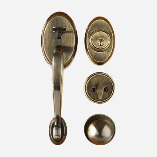 Picture of YALE ENTRANCE HANDLE SET SIGNATURE SRS.M.BRASS-YLH6688/SH/SC/MC