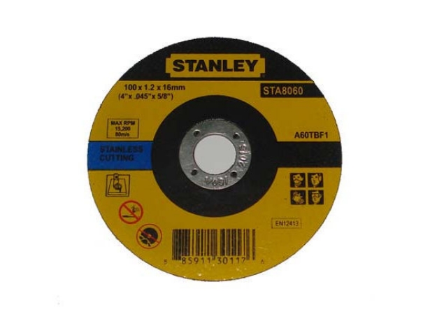 Picture of STANLEY BONDED ABRASIVES 4" CUTTING DISC -M/SS -100 x 1.2 x 16mm