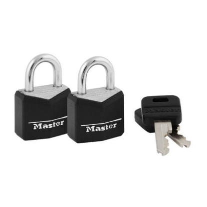 Picture of Master Lock Brass 19MM with 11MM Shackle, 2 PIieces Key-Alike Padlock, MSP121TBLK