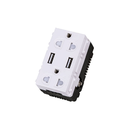Duplex Universal Outlet with 2 USB