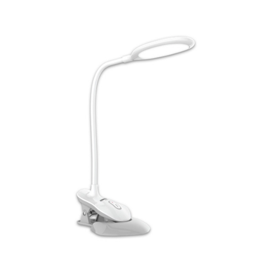 Rechargeable Tricolor Clip-On Desk Lamp