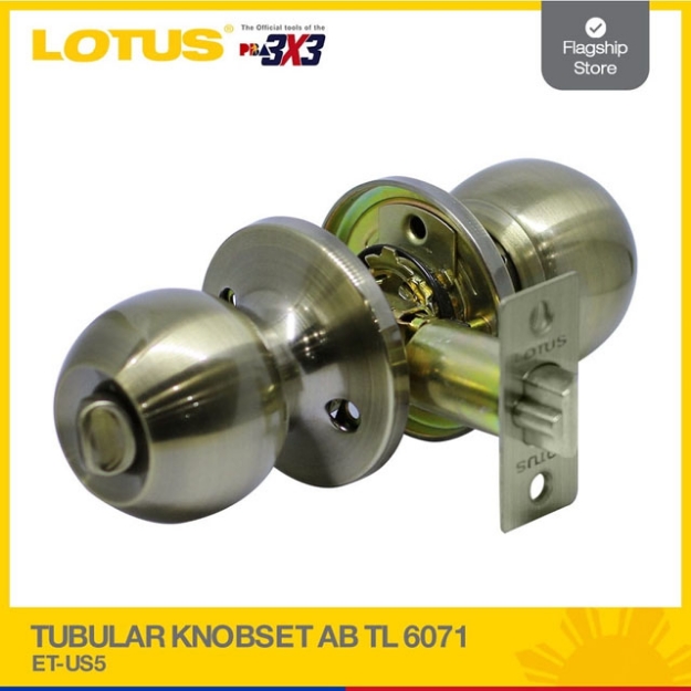 Picture of LOTUS Tubular Knobset (Antique Brass) TL 6071/ET-US5