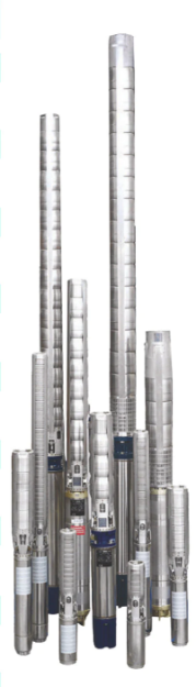 Picture of PSS SERIES STAINLESS STEEL  SUBMERSIBLE BOREHOLE PUMP FOR 4" & 6" WELL CASING DIAMETER - PSS-8-9