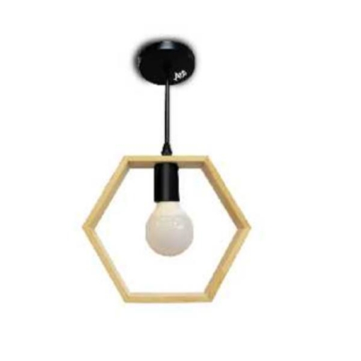 Picture of ACO WOODEN HEXAGONAL PENDANT LIGHT