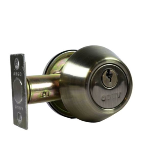 Picture of Argo Deadbolt Single Cylinder Antique Brass, ARG2001US5