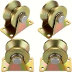 Picture of Track Wheel Pulley U/V-Shaped Angle Iron Track Wheel Pulley Sliding Door Large Iron Guide Rail of the Movable Door Fixed Wheel Bearing Heavy-Duty Geneva Wheel