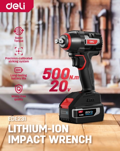 Picture of Deli Lithium-ion Impact Wrench EDE231