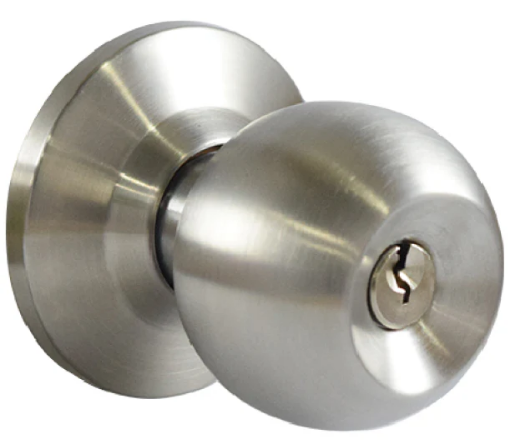 Picture of GATEMAN KNOBSET CYLINDRICAL ENTRANCE SATIN STAINLESS STEEL