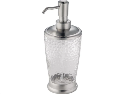 Picture of INTERDESIGN RAIN SOAP PUMP 3.25X8.25 CLEAR/BRUSHED STAINLESS STEEL